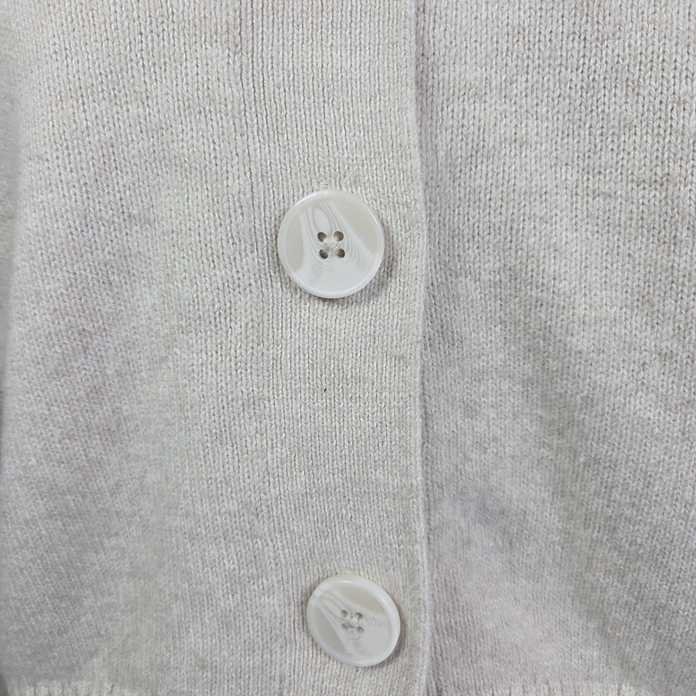 Frank & Oak Cream Button-Up Cardigan With Wide Sleeves Size Small - Picture 4 of 7